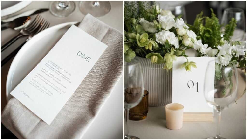 Timeless green and white wedding