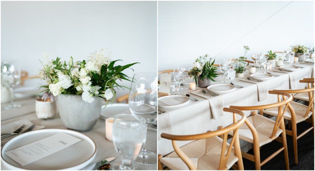 Wishbone chairs wedding design