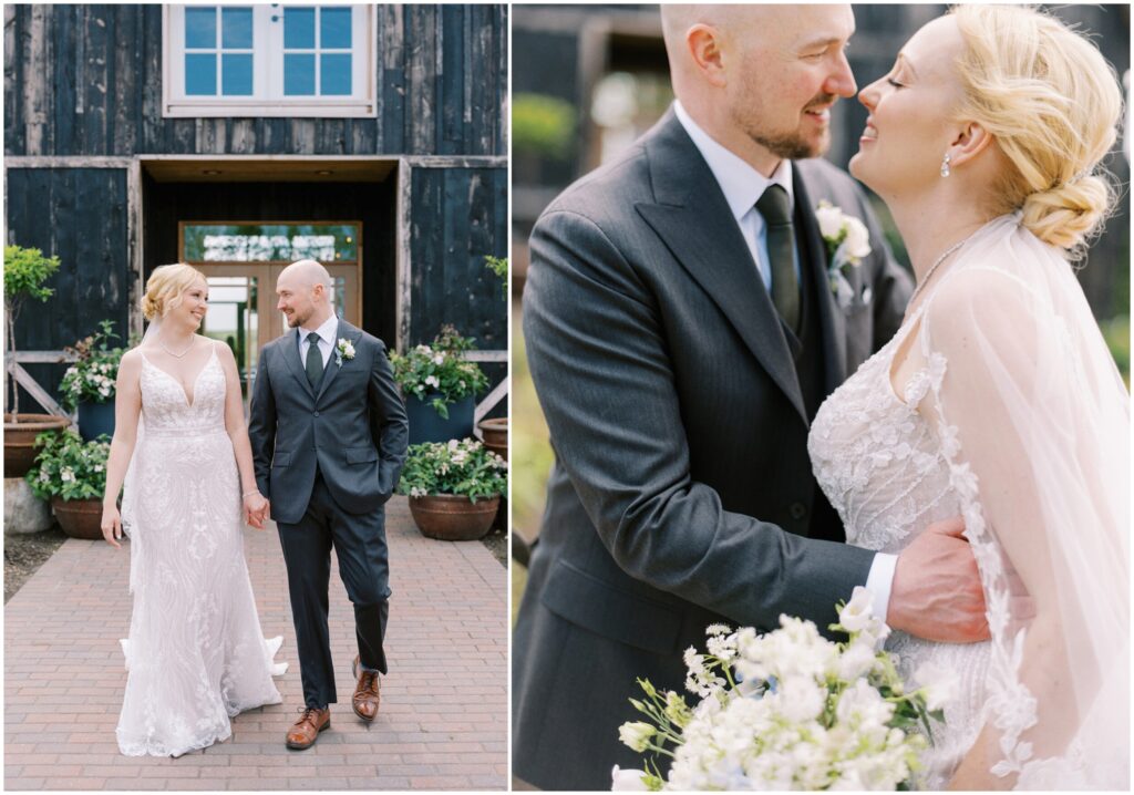 Black barn wedding venue