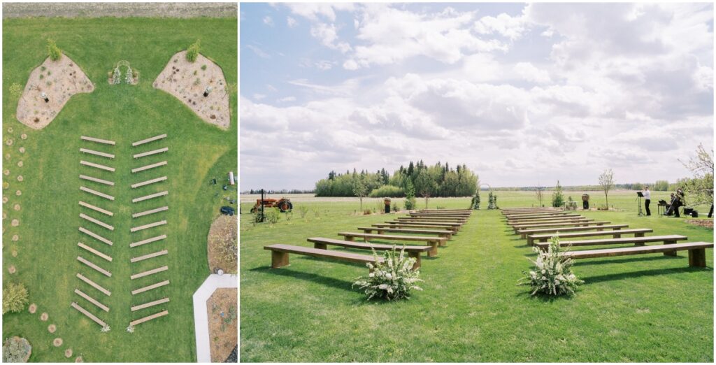 Drone photography wedding
