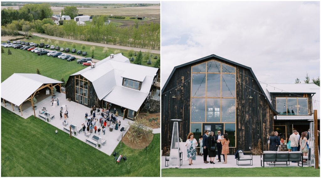Black barn wedding venue
