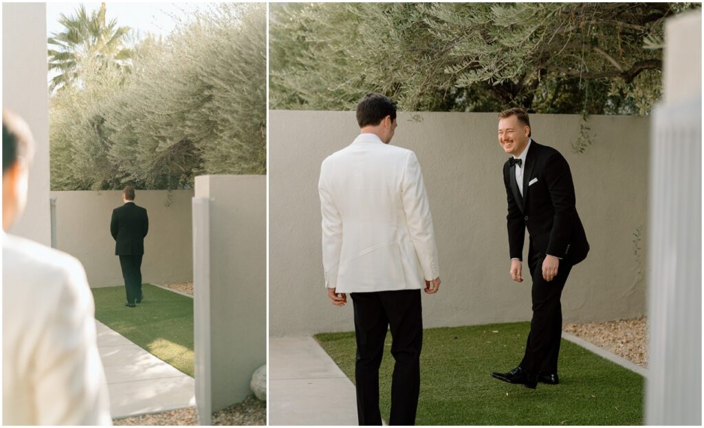 First look two grooms