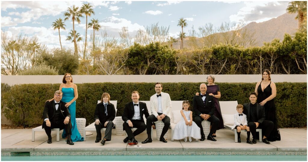 Vanity fair wedding party photo