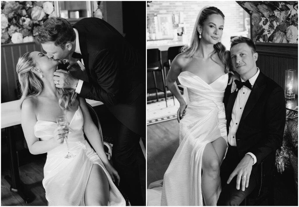 formal bride and groom attire